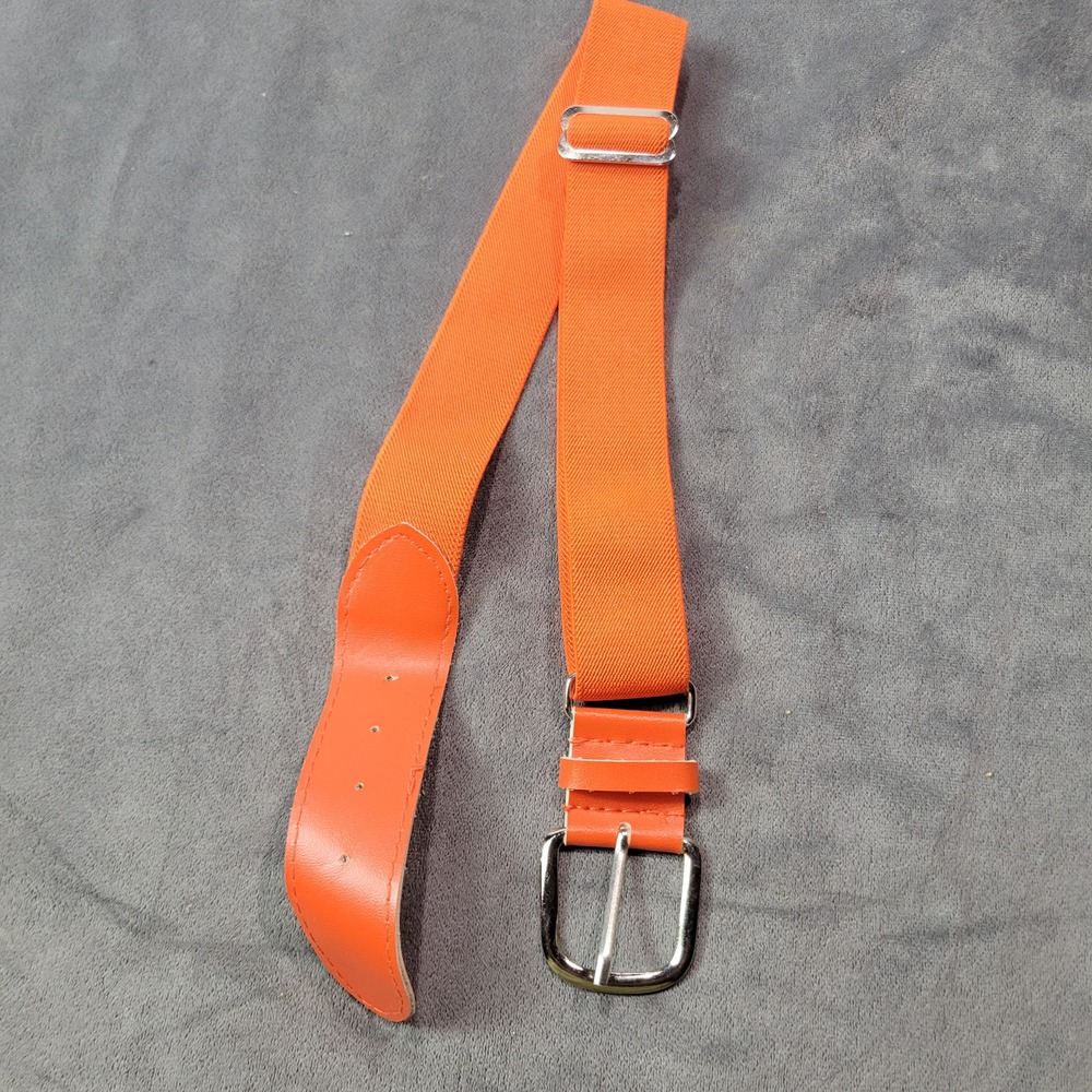 Champro Brute Belt Kid Orange Elastic Baseball Softball Leather Tab Adjust 24-48